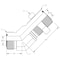 World Wide Fittings Male Flat Face O-Ring Bulkhead to Male Flat Face O-Ring 45 Deg. Union Elbow - With Locknut 4375X04X04LN - alternate 2